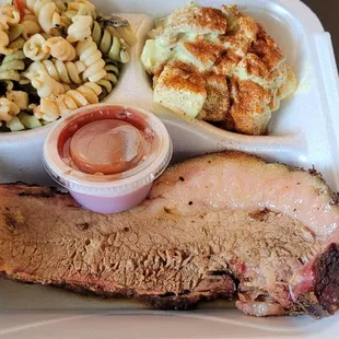 1 Meat Dinner with Pasta Salad and Potato Salad