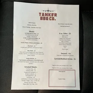 Menu as of 07/11/24
