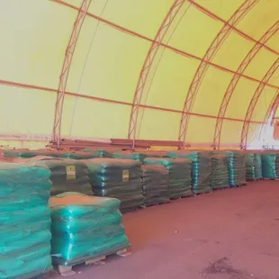 inside a large building