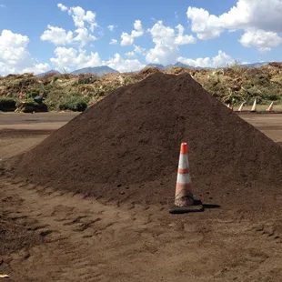 a pile of dirt