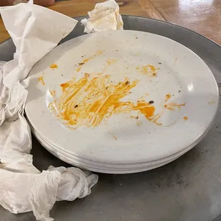 What was left of our order . The food was excellent.