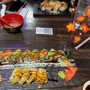 Summer Roll, Fancy Dragon Roll, Volcano No. 1 Roll