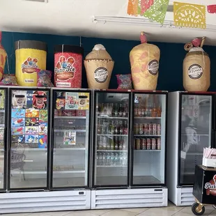 Cold fridge filled with goodies
