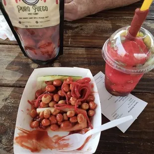 Pepino locos, pickle ice, candy