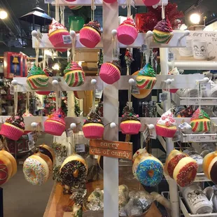 Realistic looking doughnut ornaments