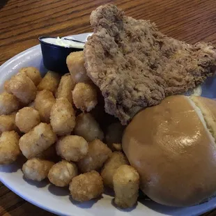 Pork tenderloin and tots