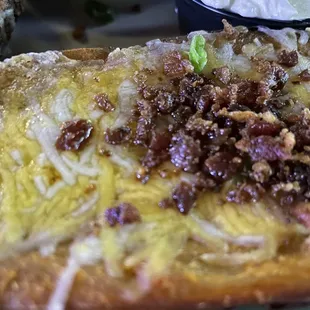 Close up potato skins appetizer