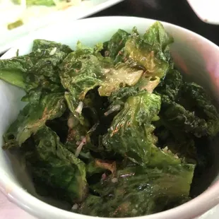 Brussels sprouts leaves