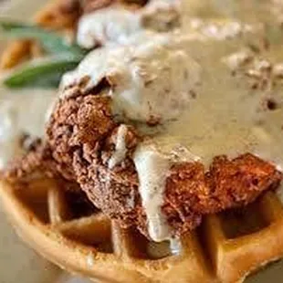 waffles, food