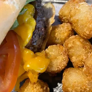 Farm Fresh Burger and Tots!