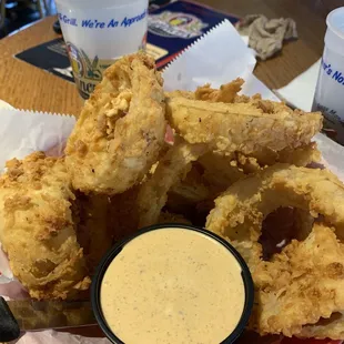 Mmmm...onion rings are good.