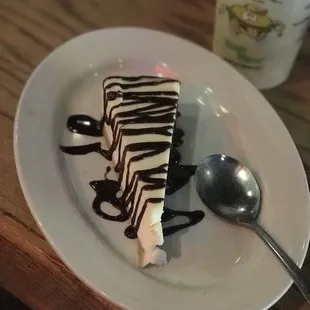 a piece of cake on a plate