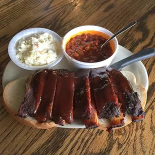 Half Rack of Ribs with Beans and Slaw (Weekend Special)
