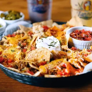 a plate of nachos