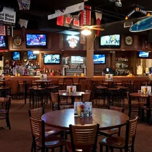  the bar and dining area