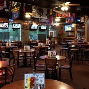  the bar and dining area