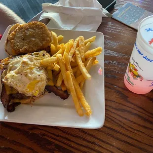 Breakfast of Champions Booga with lemonade (it is pink!)