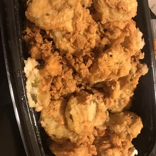 Soggy undercooked fried pickles