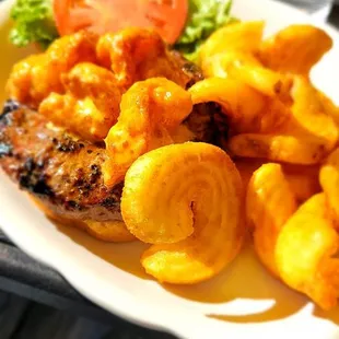 Burger with shrimp (very yummy)