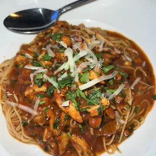 Spicy Angel Hair Arrabbiata - so delicious, light &amp; fresh