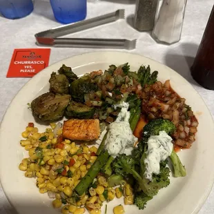 These are selections from the salad bar! Absolutely Delish!