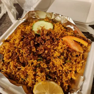 Goat biryani