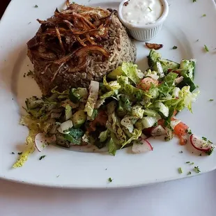 Mjadra (vegetarian lentil rice)