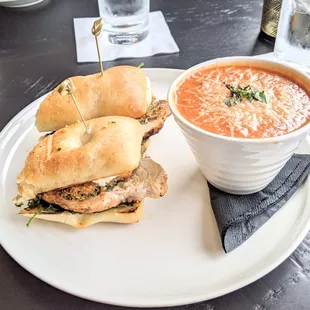 Tuscan Chicken with soup