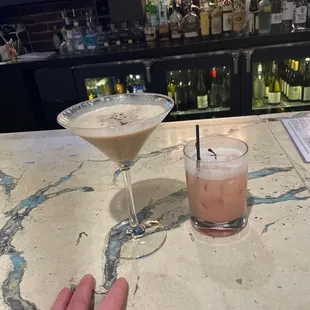 2 dessert drinks: Cordially coconut and Oreo cookie