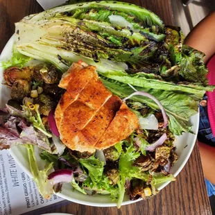 Seriously huge salad. Not nearly enough dressing