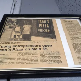 Cool newspaper clipping about their opening.