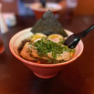 Shoyu Ramen with Extra Corn, Wood Ear Mushroom and Red Ginger