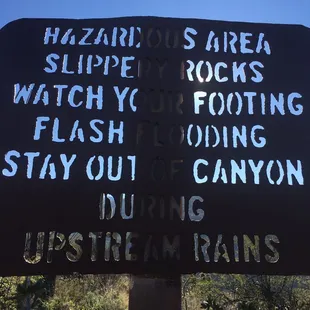 Signs at the trail