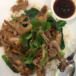 Golden Roasted Duck Over Rice