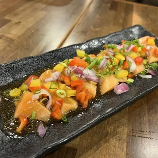 Salmon yuzu carpaccio
