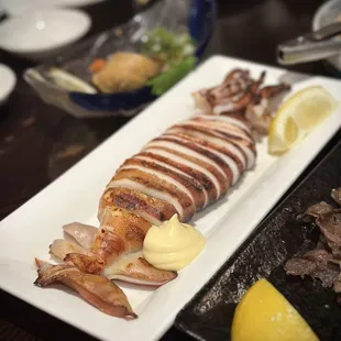 Grilled squid was yummy