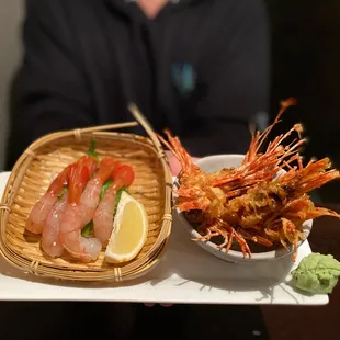 Amaebi sashimi