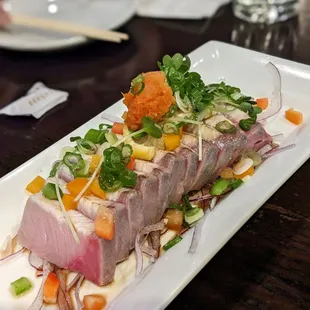 Seared yellowtail