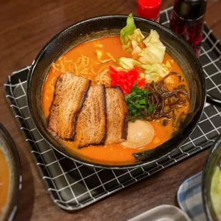 R3. Karai Tonkotsu Spicy Ramen: good heat and even came with chili oil if you needed more