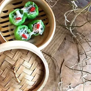 Here we go! Our mouthwatering #crab meat #dumpling! #TanukiMiami #yummy