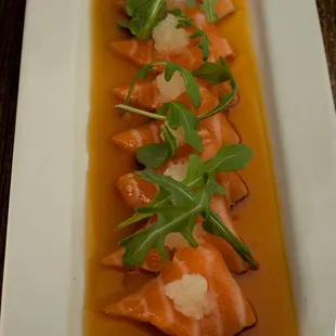 Salmon carpaccio