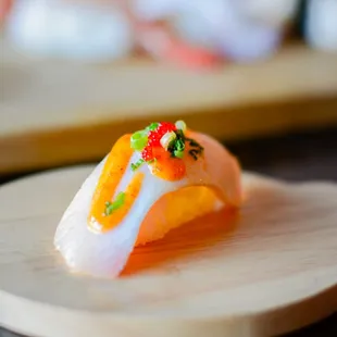 Hamachi pearl &quot; 1 of our signature nigiri &quot;