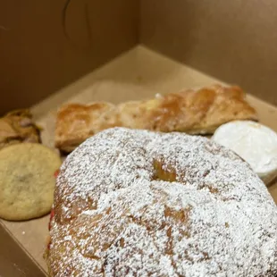 pastries in a box