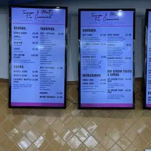 Menu photos