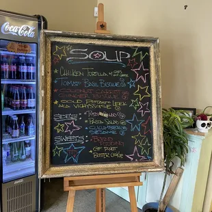 Soup menu on July 1