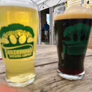 Bowie's in Space Saison and Groundwired Coffee Stout