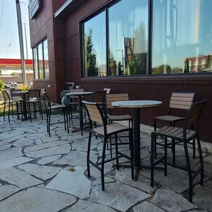 Love the option of outdoor seating. This is in front, and there's more in the back.