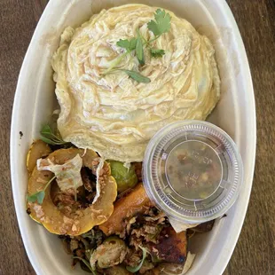 Vegetarian lava egg with brown rice $22