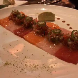Trio of Salmon, Tuna and Yellowtail Sashimi* **