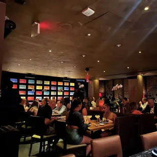 people sitting at tables